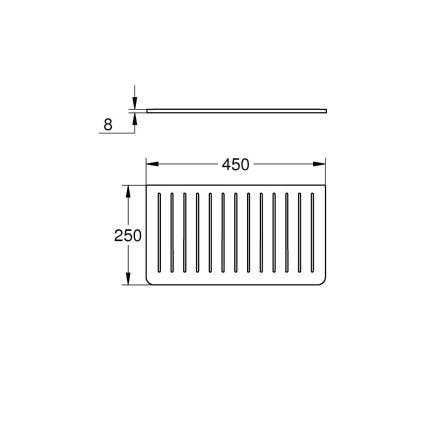 GROHE 40872K00 - Bandeja de escorrimento 450 x 250 mm cerâmica/preta