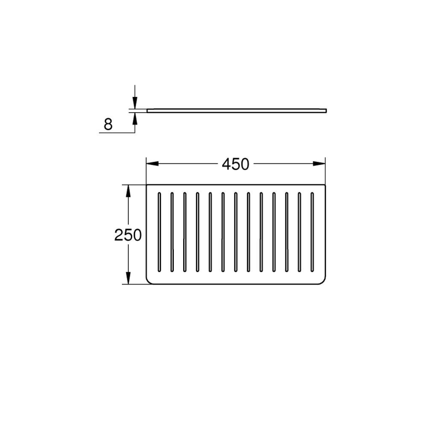 GROHE 40872K00 - Bandeja de escorrimento 450 x 250 mm cerâmica/preta