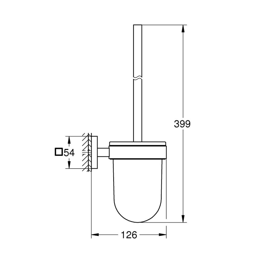 GROHE 40977000 - Conjunto de limpeza para sanita START CUBE cromado brilhante