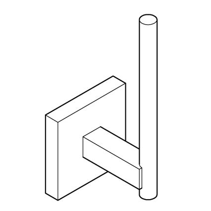 GROHE 40979DC0 - Suporte para rolo de reserva START CUBE cromado brilhante