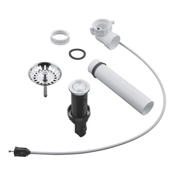 GROHE 40986SD0 - Conjunto de drenagem para cubas de cozinha O 35 m em aço inoxidável