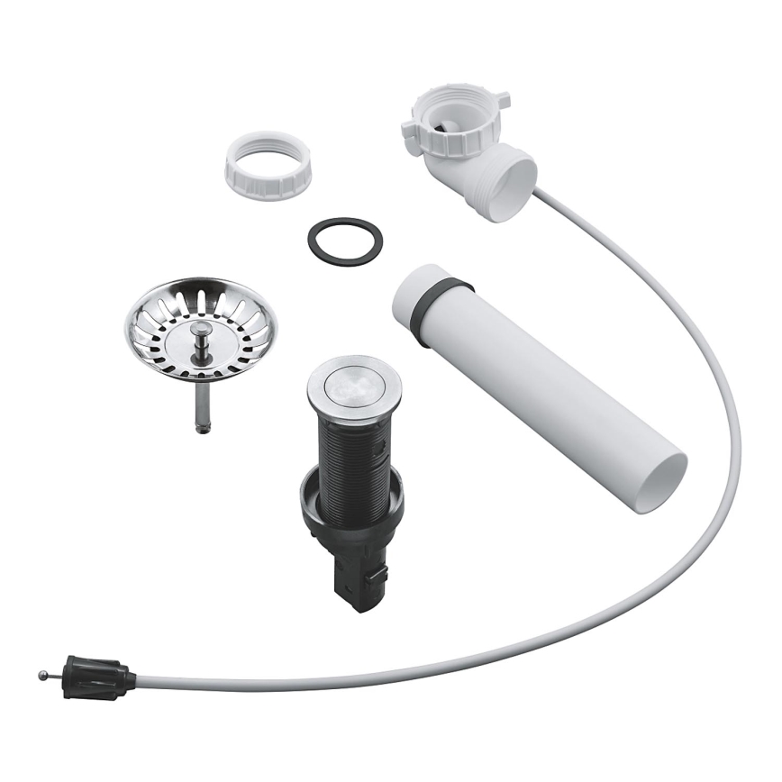 GROHE 40986SD0 - Conjunto de drenagem para cubas de cozinha O 35 m em aço inoxidável
