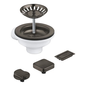 GROHE 40996AL0 - Conjunto de drenagem para pias de cozinha, acabamento grafite