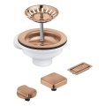 GROHE 40996DL0 - Conjunto de drenagem para cubas de cozinha, em cobre