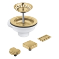 GROHE 40996GN0 - Conjunto de escoamento para pias de cozinha dourado
