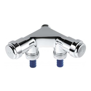 GROHE 41022000 - Válvula dupla EGGEMANN DN 15, acabamento cromado brilhante