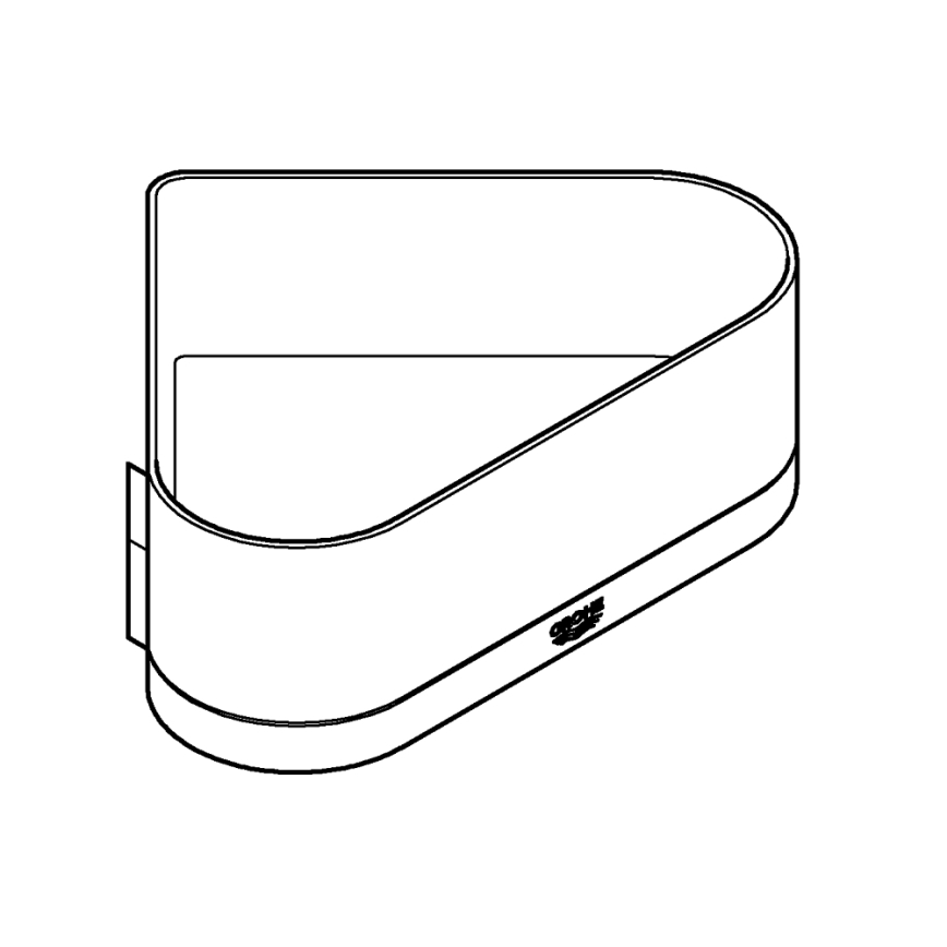 GROHE 41038000 - Base de duche de canto SELECTION cromo brilhante