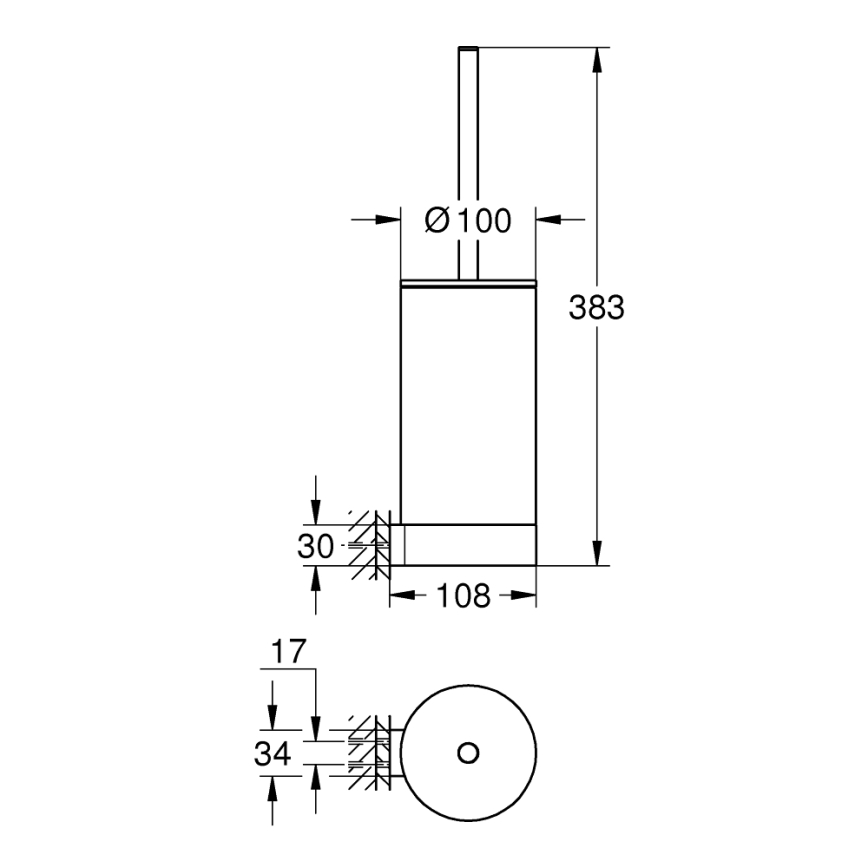 GROHE 41076GL0 - Conjunto de limpeza para sanita SELECTION dourado
