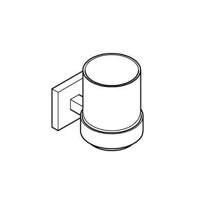 GROHE 41097000 - Copo com suporte, acabamento cromado brilhante