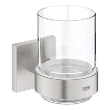 GROHE 41097DC0 - Copo com suporte START CUBE em aço inoxidável