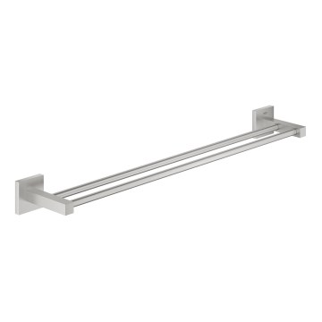 GROHE 41104DC0 - Suporte duplo para toalhas QUICKFIX START CUBE 654 mm em aço inoxidável