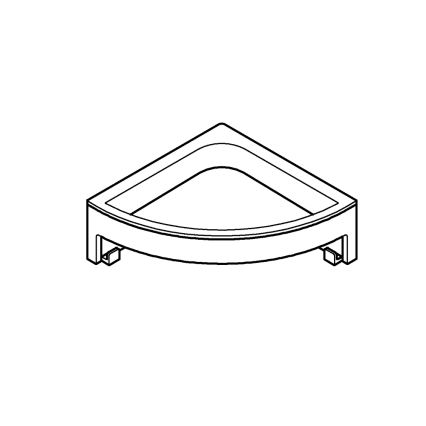 GROHE 411062430 - Prateleira de canto para duche ESSENTIALS 250 × 250 mm preta