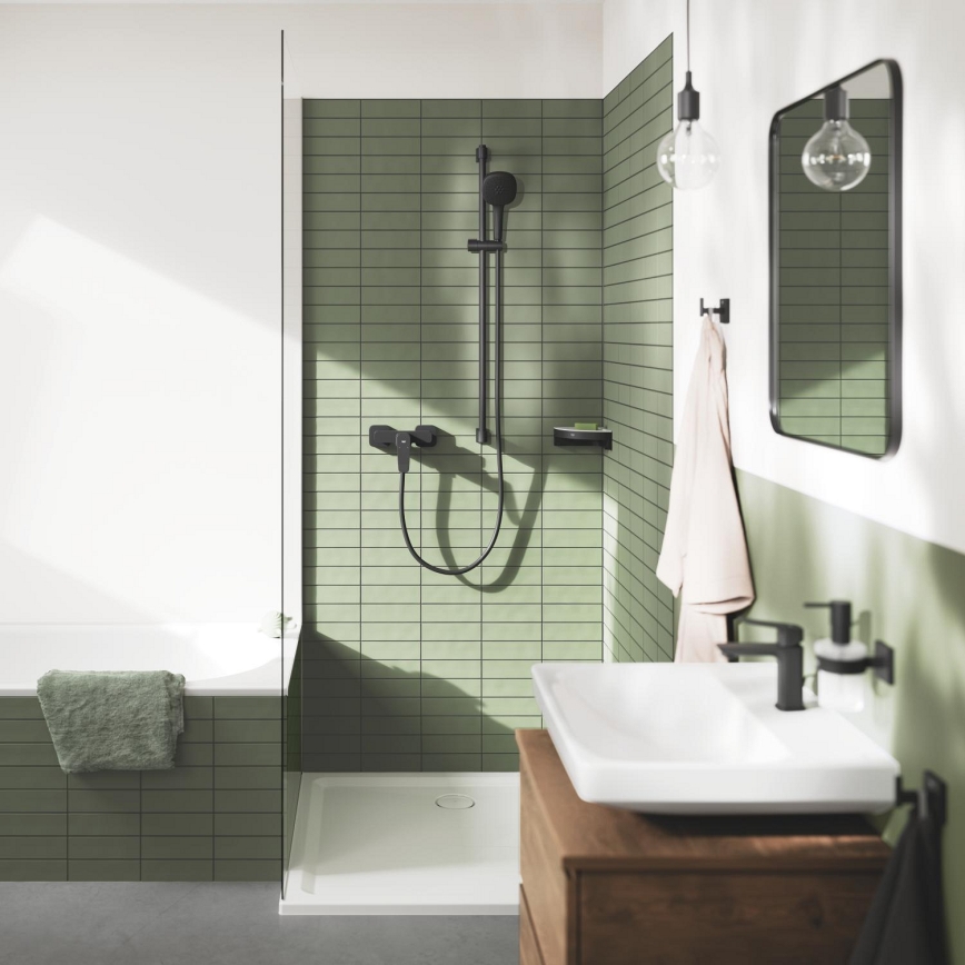 GROHE 411062430 - Prateleira de canto para duche ESSENTIALS 250 × 250 mm preta