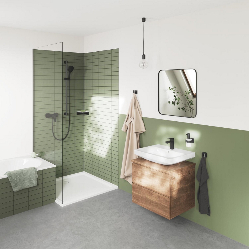 GROHE 411062430 - Prateleira de canto para duche ESSENTIALS 250 × 250 mm preta