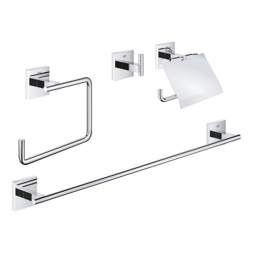 GROHE 41115000 - Conjunto de acessórios START CUBE 558 mm, cromo brilhante