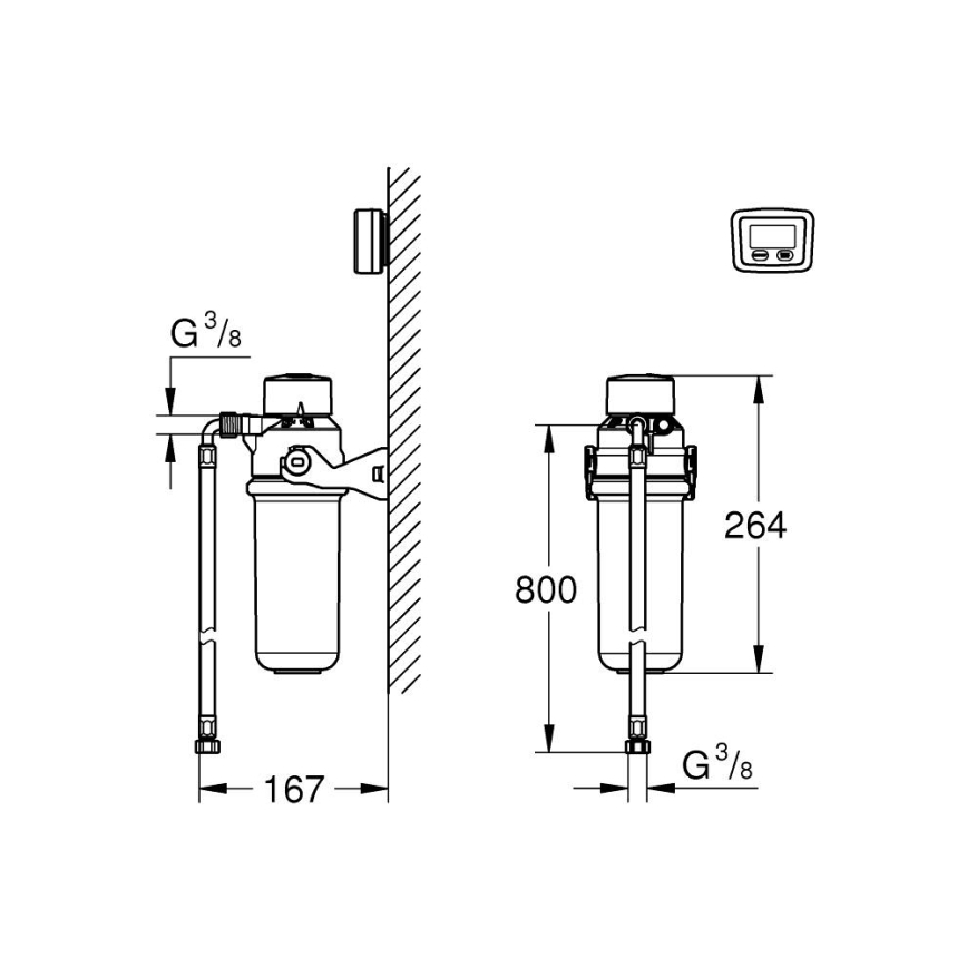 GROHE 41136000 - Filtro de carvão ativado BLUE, azul