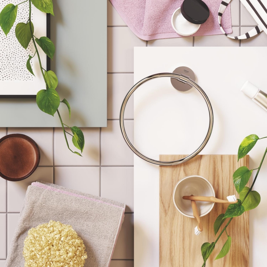 GROHE 41167000 - Suporte para toalhas START COSMOPOLITAN, diâmetro 200 mm, cromado brilhante