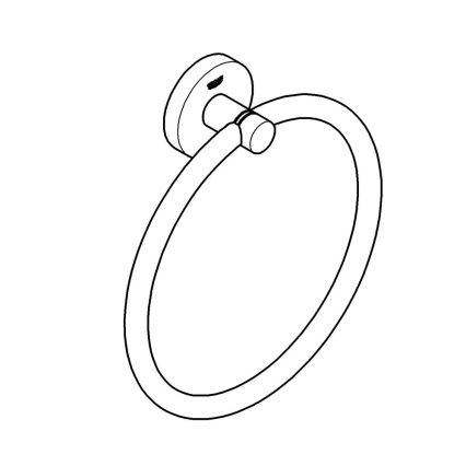 GROHE 411742430 - Porta-toalhas START 180 mm preto