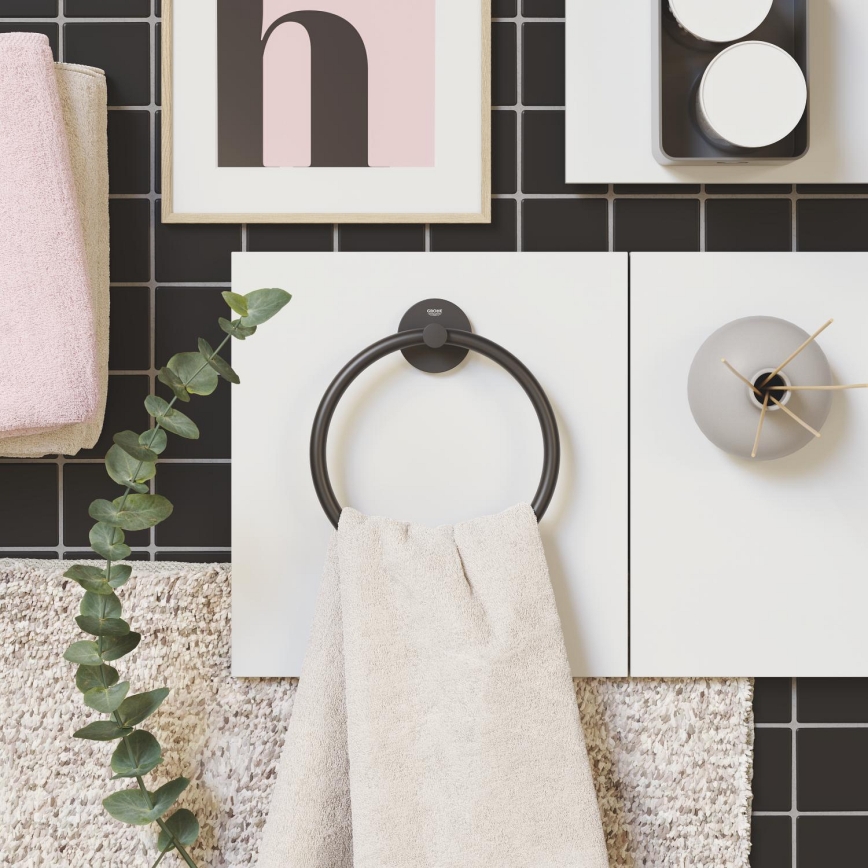 GROHE 411742430 - Porta-toalhas START 180 mm preto