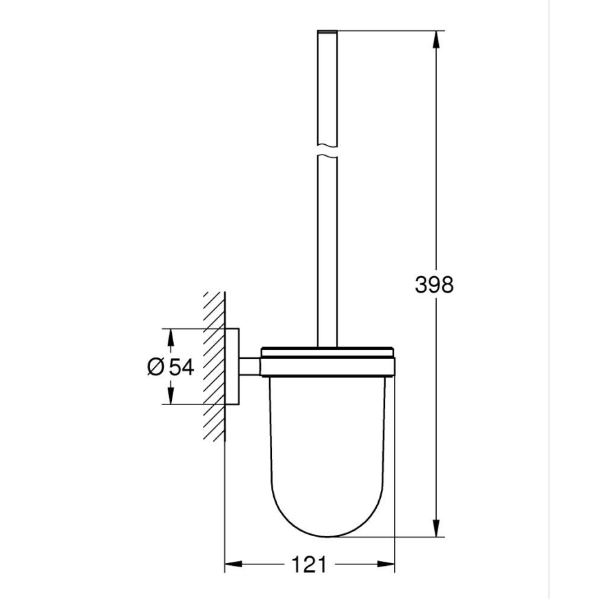 GROHE 41185000 - Conjunto de limpeza para sanita, acabamento cromado brilhante