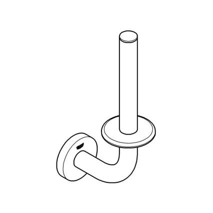 GROHE 411862430 - Suporte para rolo sobressalente de papel higiénico START 116 x 232 mm preto
