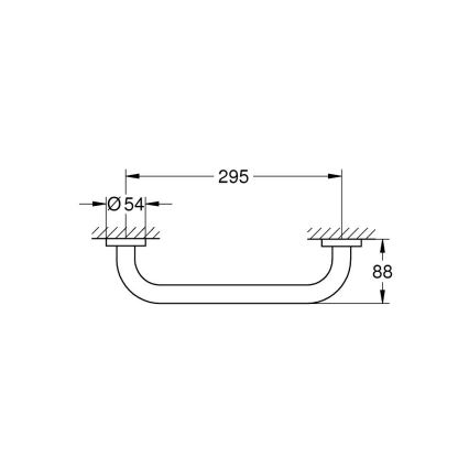 GROHE 411892430 - Barra de apoio para banheira START 349 mm preta
