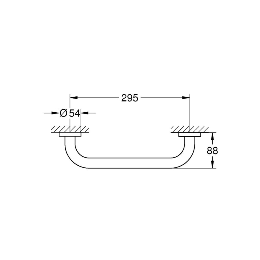 GROHE 411892430 - Barra de apoio para banheira START 349 mm preta
