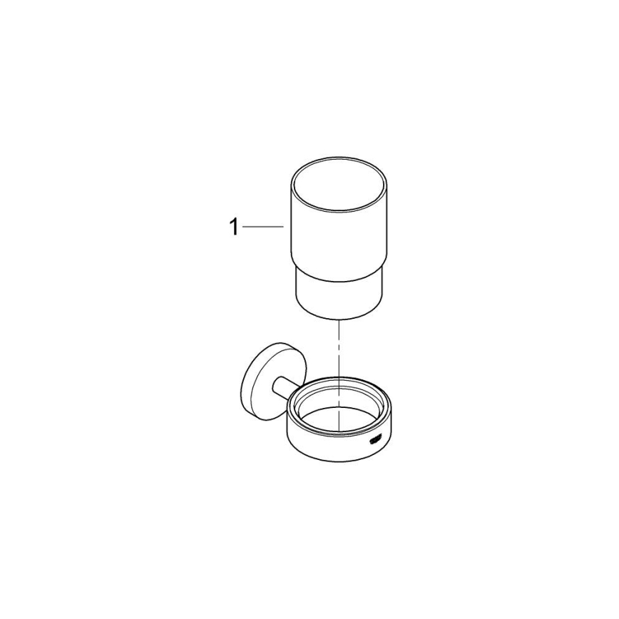 GROHE 41194000 - Copo com suporte START 96 × 106 mm, cromo brilhante