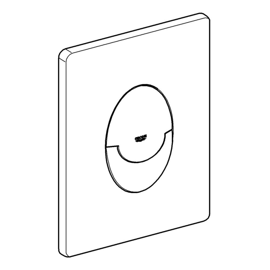 GROHE 42304000 - Botão de descarga SKATE AIR 156 × 197 mm cromo brilhante