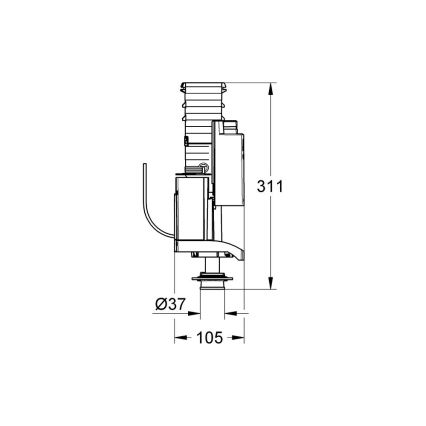 GROHE 42320000 - Válvula de escoamento AV1 cromo brilhante