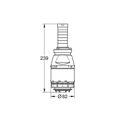 GROHE 42690000 - Válvula de descarga Servo, sem assento e sem extensão