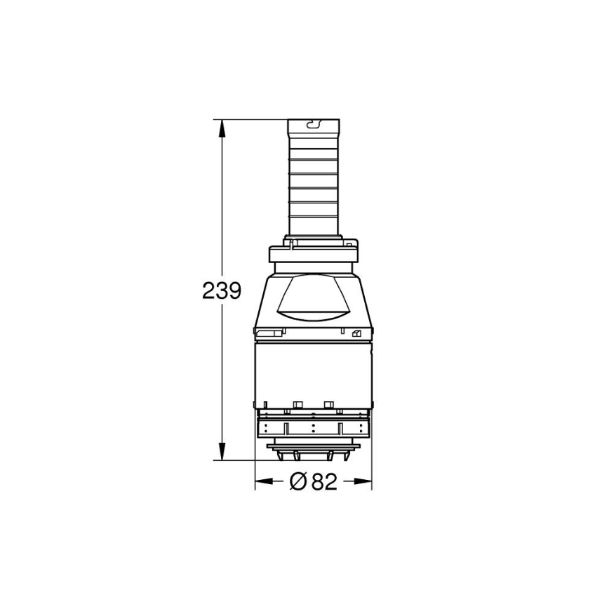 GROHE 42690000 - Válvula de descarga Servo, sem assento e sem extensão