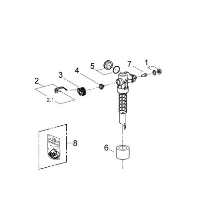 GROHE 43537000 - Válvula de enchimento branca