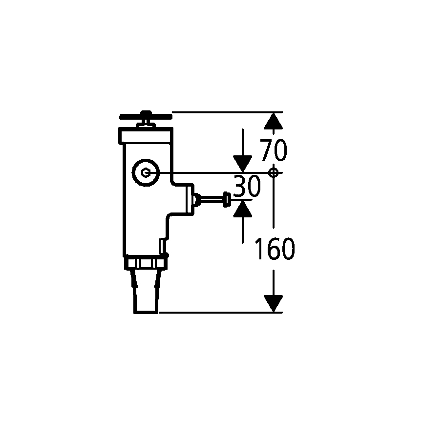 GROHE 43996000 - Válvula de descarga pressurizada RONDO 3”