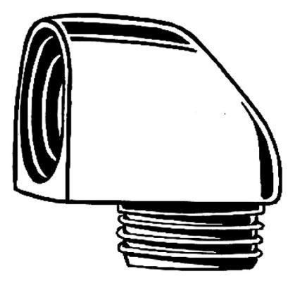 GROHE 45304000 - Cotovelo para chuveiro DN 15 × DN 15 cromado brilhante