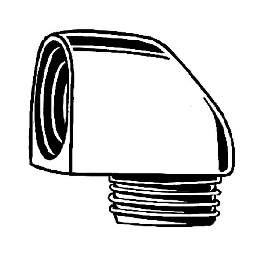 GROHE 45304000 - Cotovelo para chuveiro DN 15 × DN 15 cromado brilhante