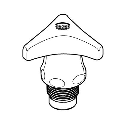 GROHE 45968000 - Peça superior DN 15 TRECORN, acabamento cromado brilhante