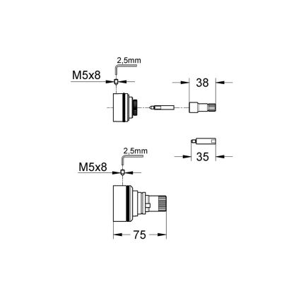 GROHE 47781000 - Kit de extensão 27,5 mm