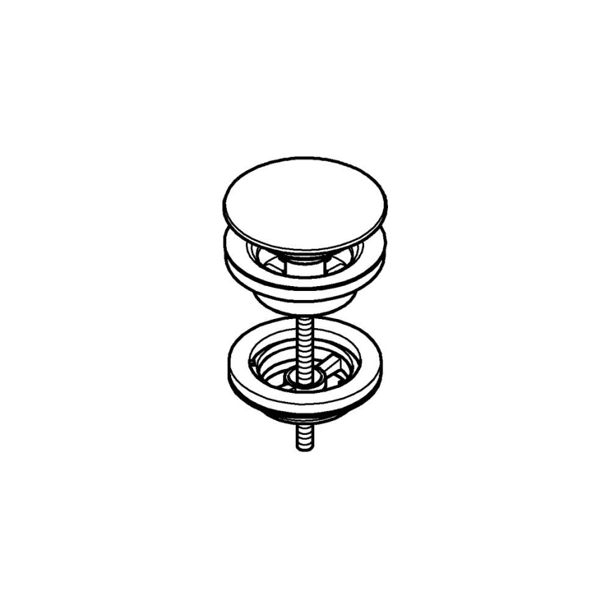 GROHE 65807A00 - Conjunto de drenagem com tampão para lavatórios com transbordo, grafite