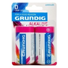 Grundig - 2 pcs pilhas Alkaline D/LR20 1,5V