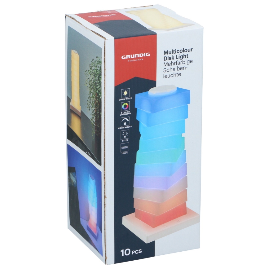 Grundig - Candeeiro de mesa tátil LED RGB LED/4,5W/5V