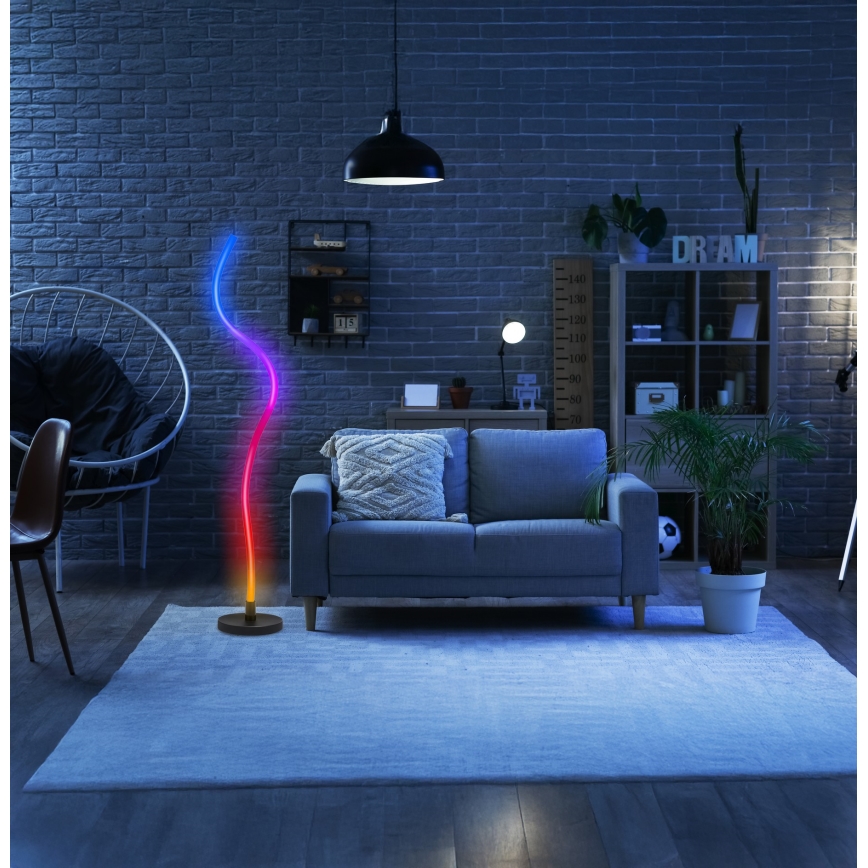 Grundig - Candeeiro de pé LED RGB regulável LED/5W/5V + controlo remoto