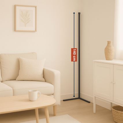 Grundig - Candeeiro de pé LED RGBW dimerizável LED/6W/230V + controlo remoto