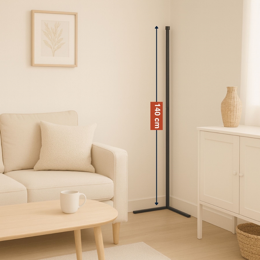 Grundig - Candeeiro de pé LED RGBW dimerizável LED/6W/230V + controlo remoto