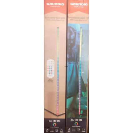 Grundig - Candeeiro de pé LED RGBW dimerizável LED/6W/230V + controlo remoto