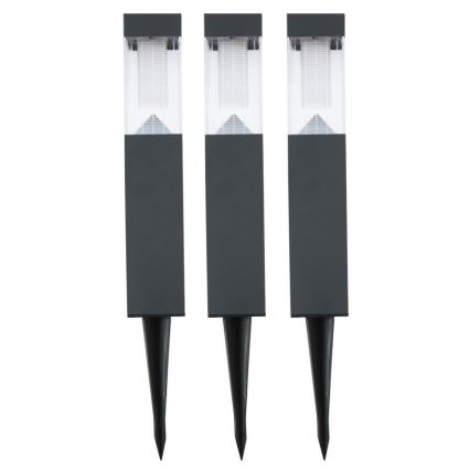 Grundig - CONJUNTO 3x Candeeiros solares LED/1,2V 6,5x35,5cm