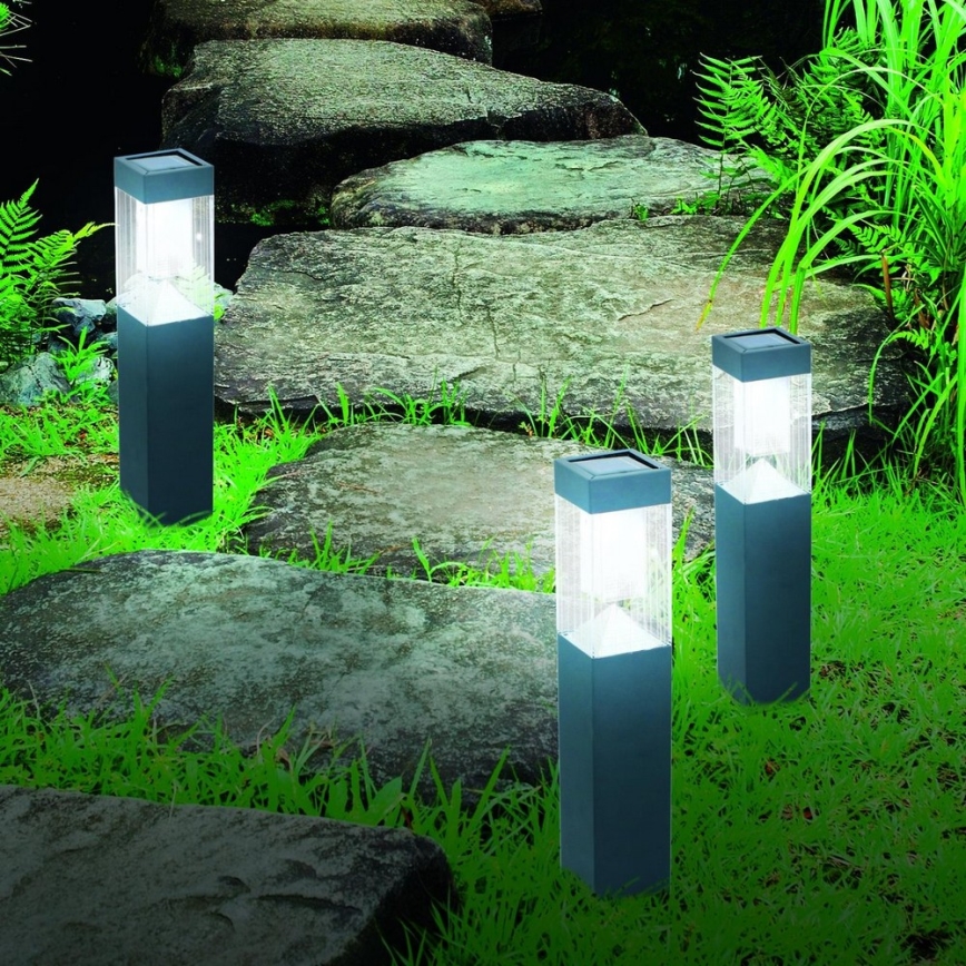 Grundig - CONJUNTO 3x Candeeiros solares LED/1,2V 6,5x35,5cm