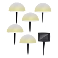 Grundig - CONJUNTO 5x Luzes LED RGBW solares LED/3,2V IP44