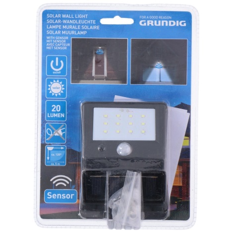 Grundig - Iluminação solar com sensor LED 1xLED/0,25W/1xAA