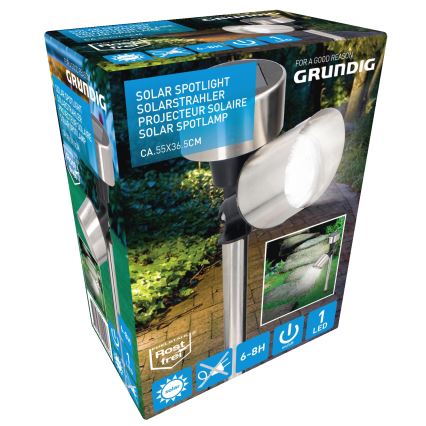Grundig - Lâmpada solar LED LED/1,2V 40 mAh
